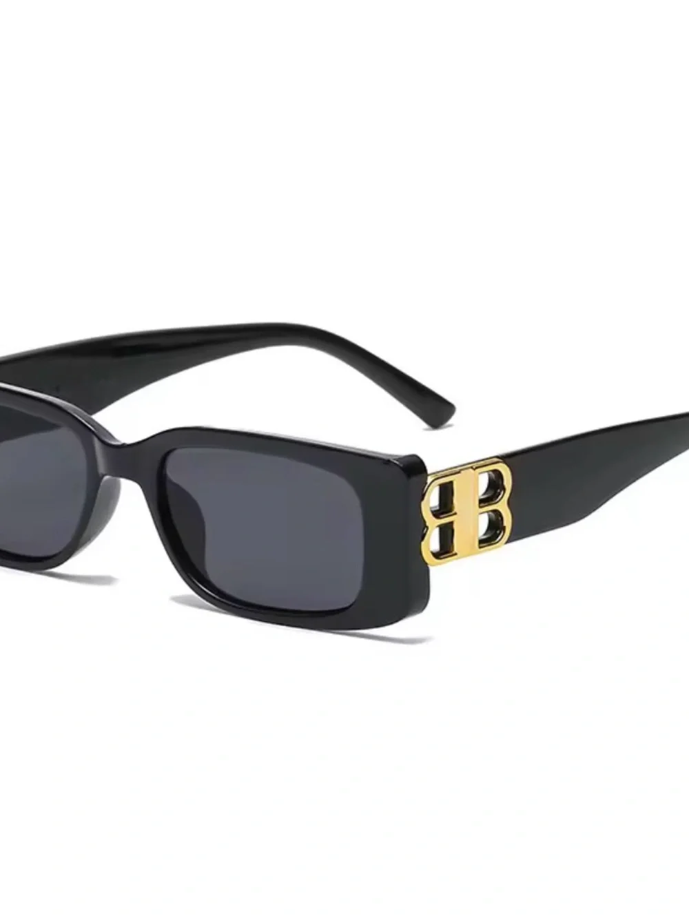 BB Logo Black Rectangular Women's Sunglasses